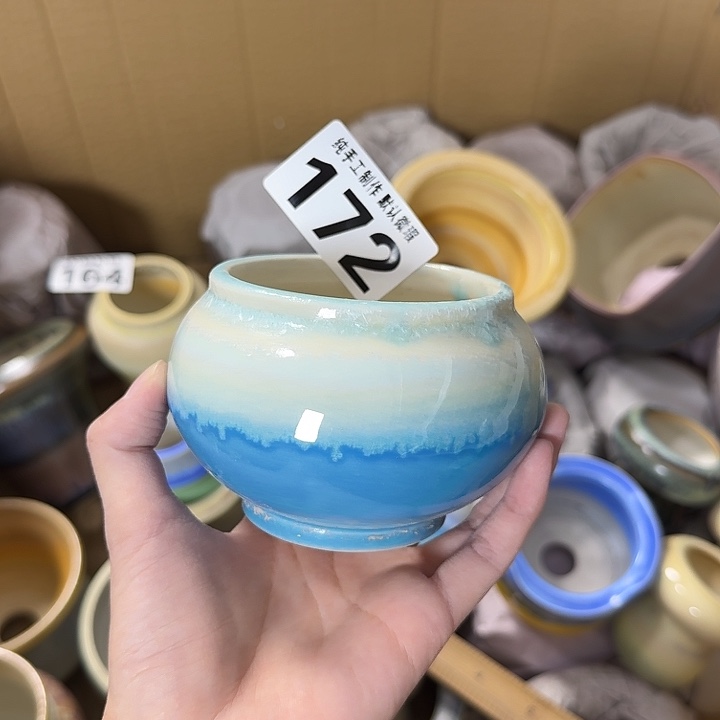 景德镇手工陶瓷盆 口7.5