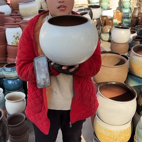 19口22高瑕疵盆子。