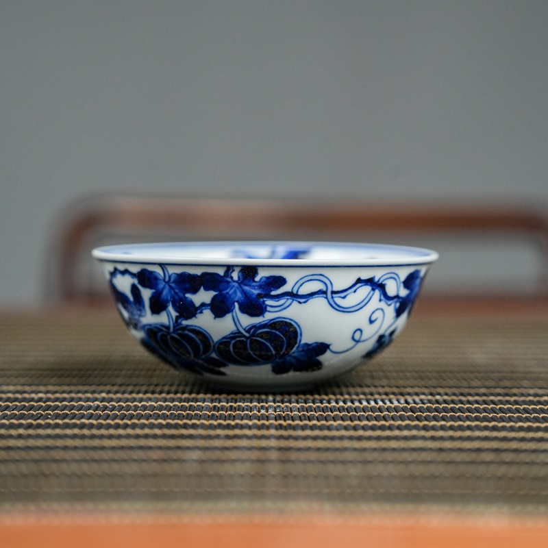 【小乔赏瓷】景德镇手工手绘南瓜普洱杯xygy205.