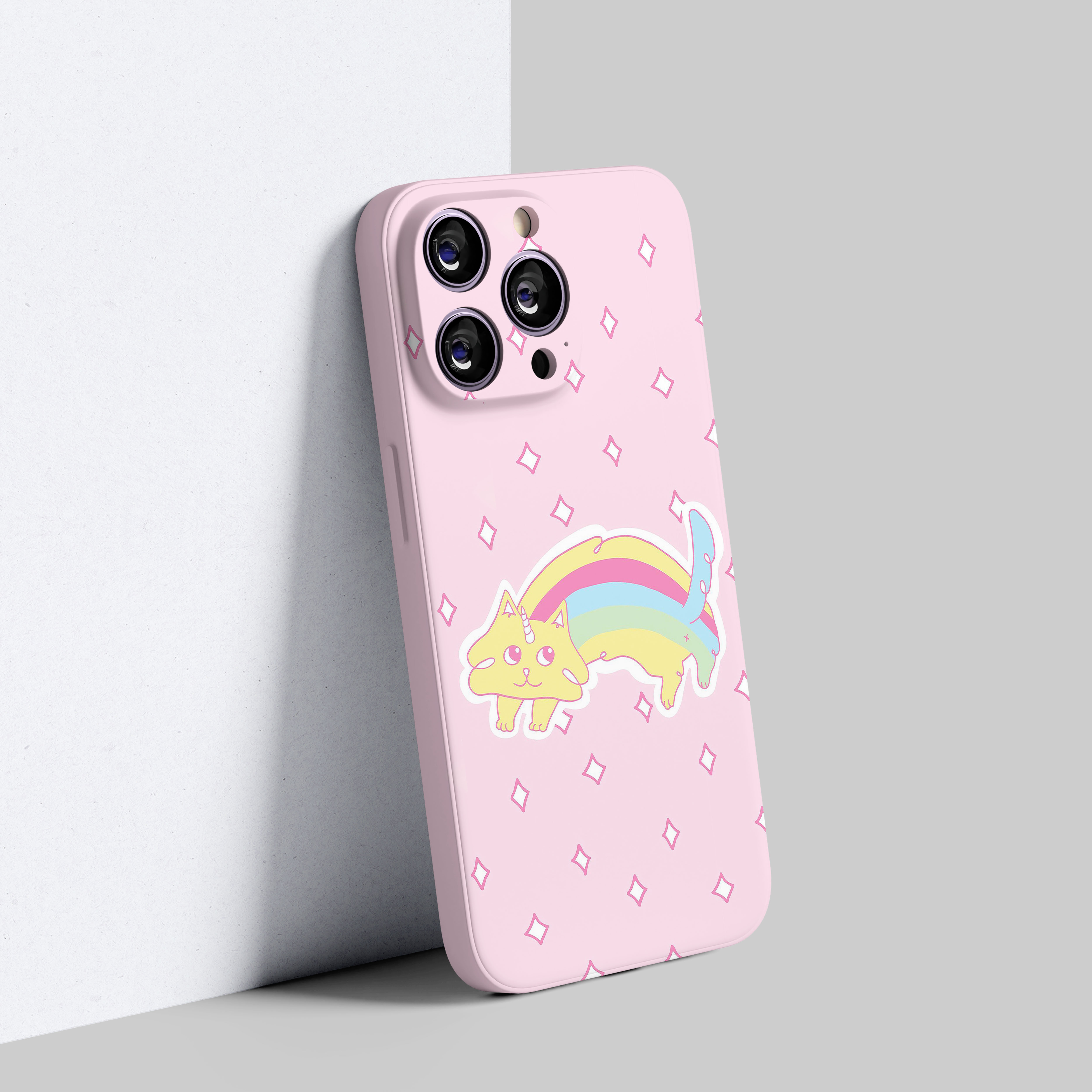 彩虹独角猫手机壳软壳防摔全包适用多型号设计