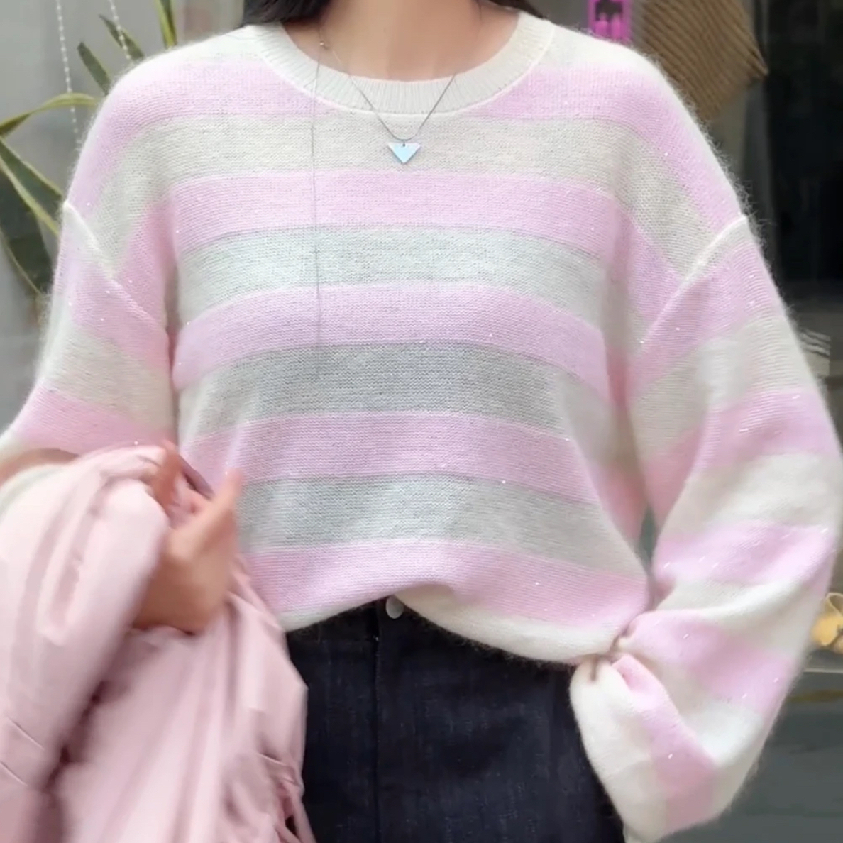 易缔媤 时尚亮片针织毛衫D73110YY012