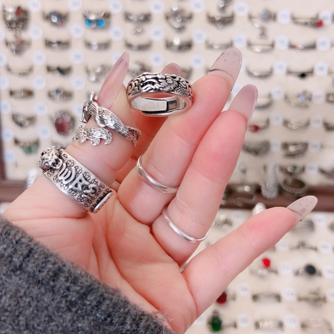 铜合金新款整圈龙戒指