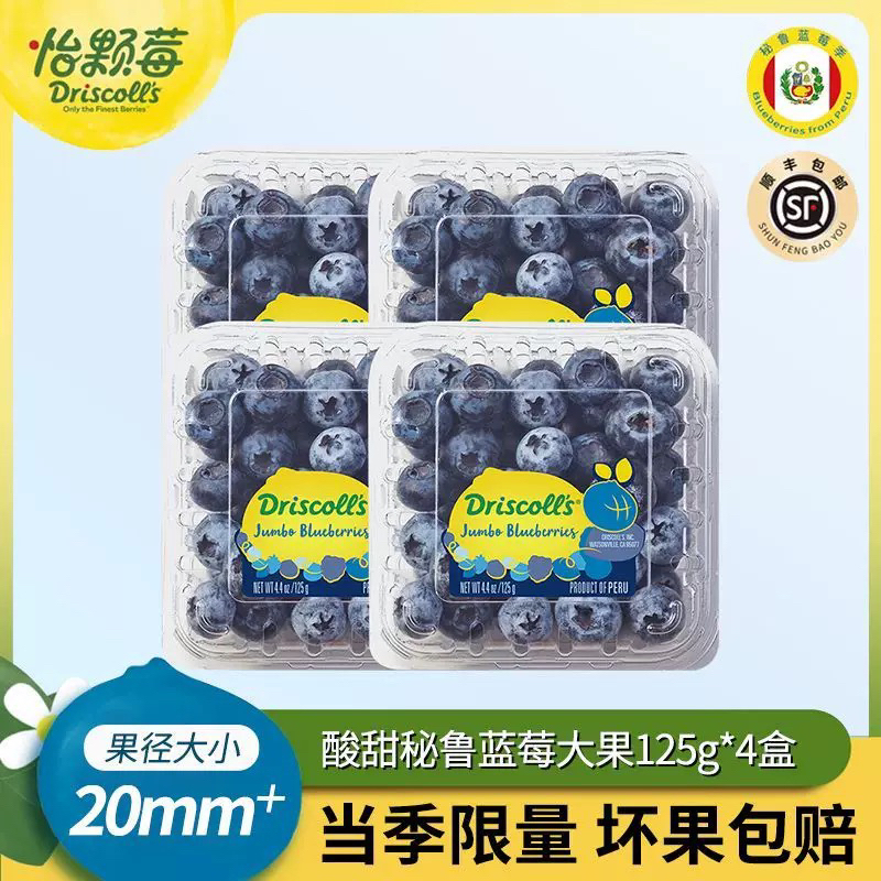 《小军严选》蓝莓 怡颗莓蓝莓20mm 顺丰包邮