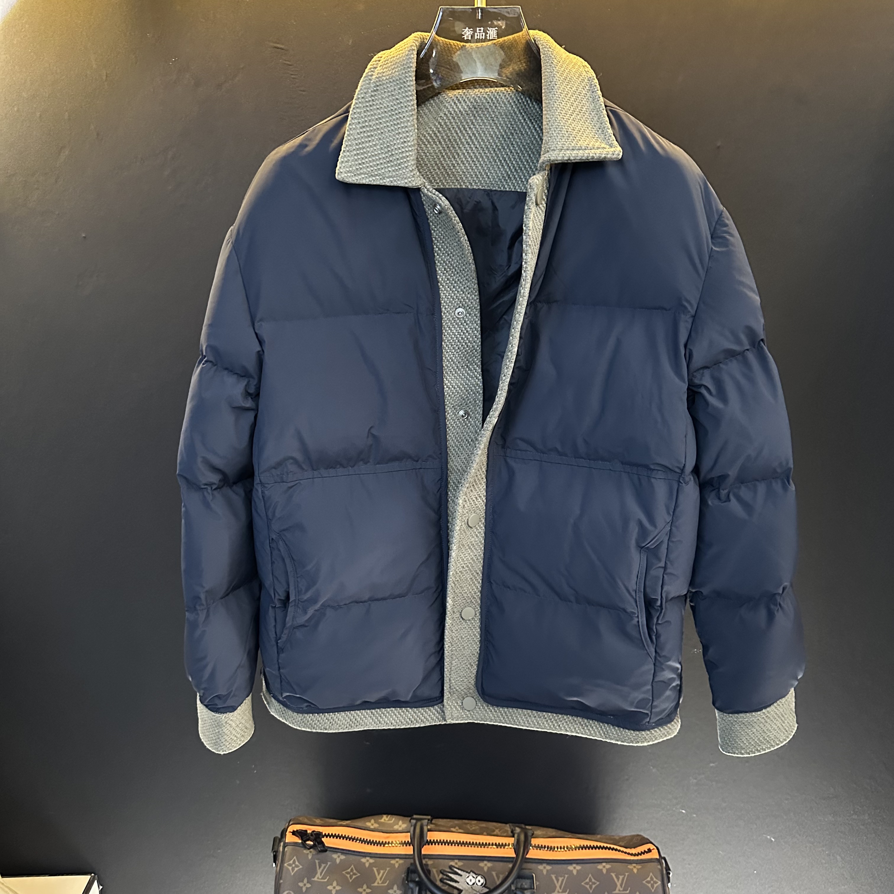 【洋仔专属】A男女同款 简约高奢时尚羽绒服-B-23