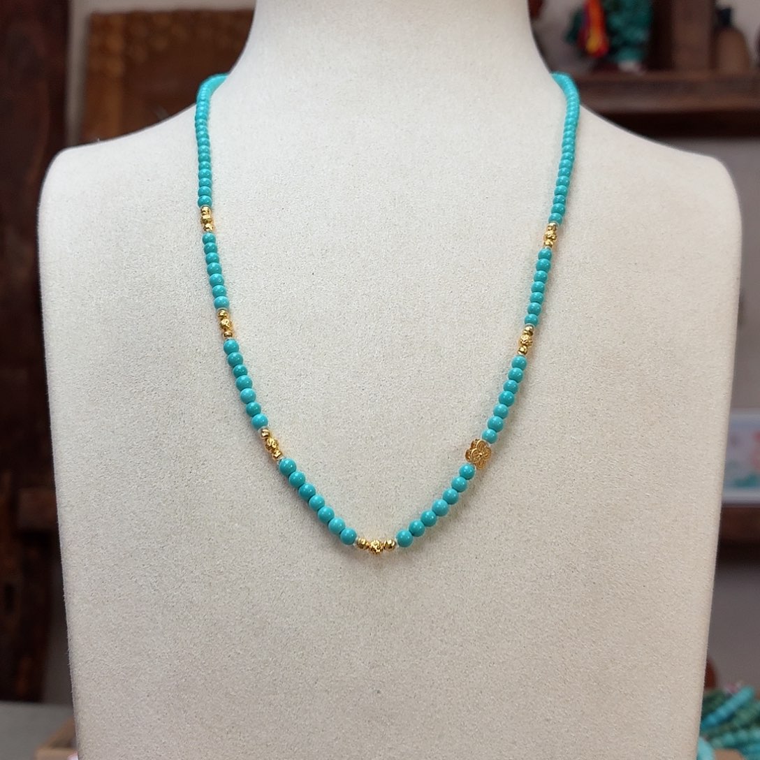 18K金镶嵌绿松石珠宝奇石