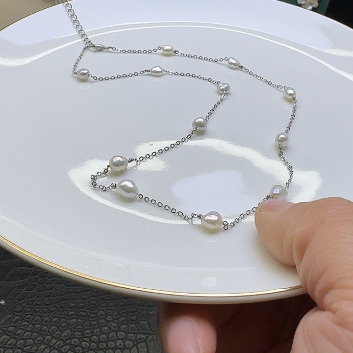 淡水珍珠耳饰合金