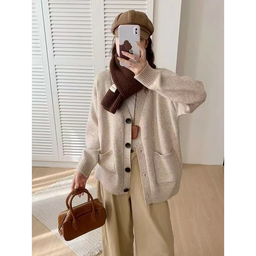 【玉姐家】新款慵懒休闲百搭软糯韩版毛衣开衫新选f601 JJ022533