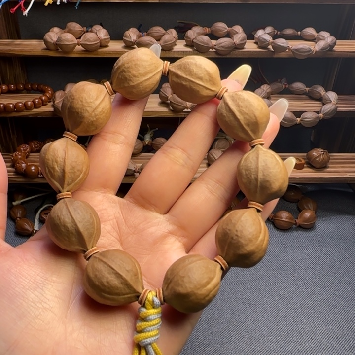 手串橄榄核梅林铁核三花鲨鱼背