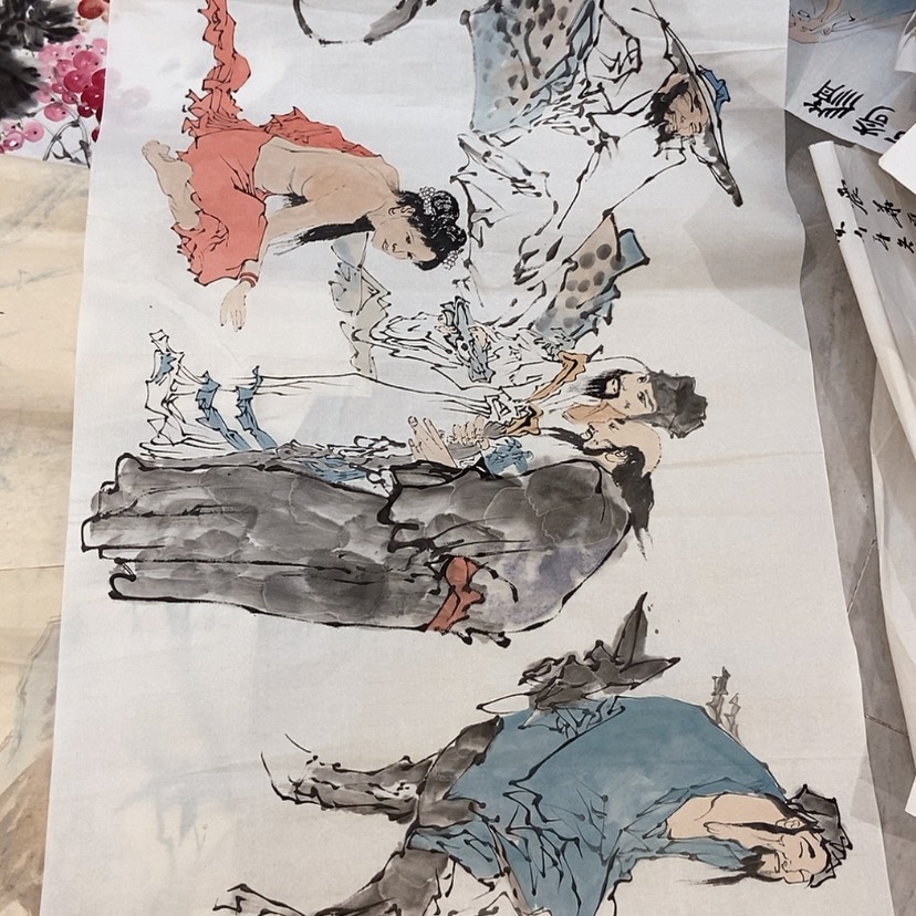 【闪购商品】男**色国画艺术作品欣赏