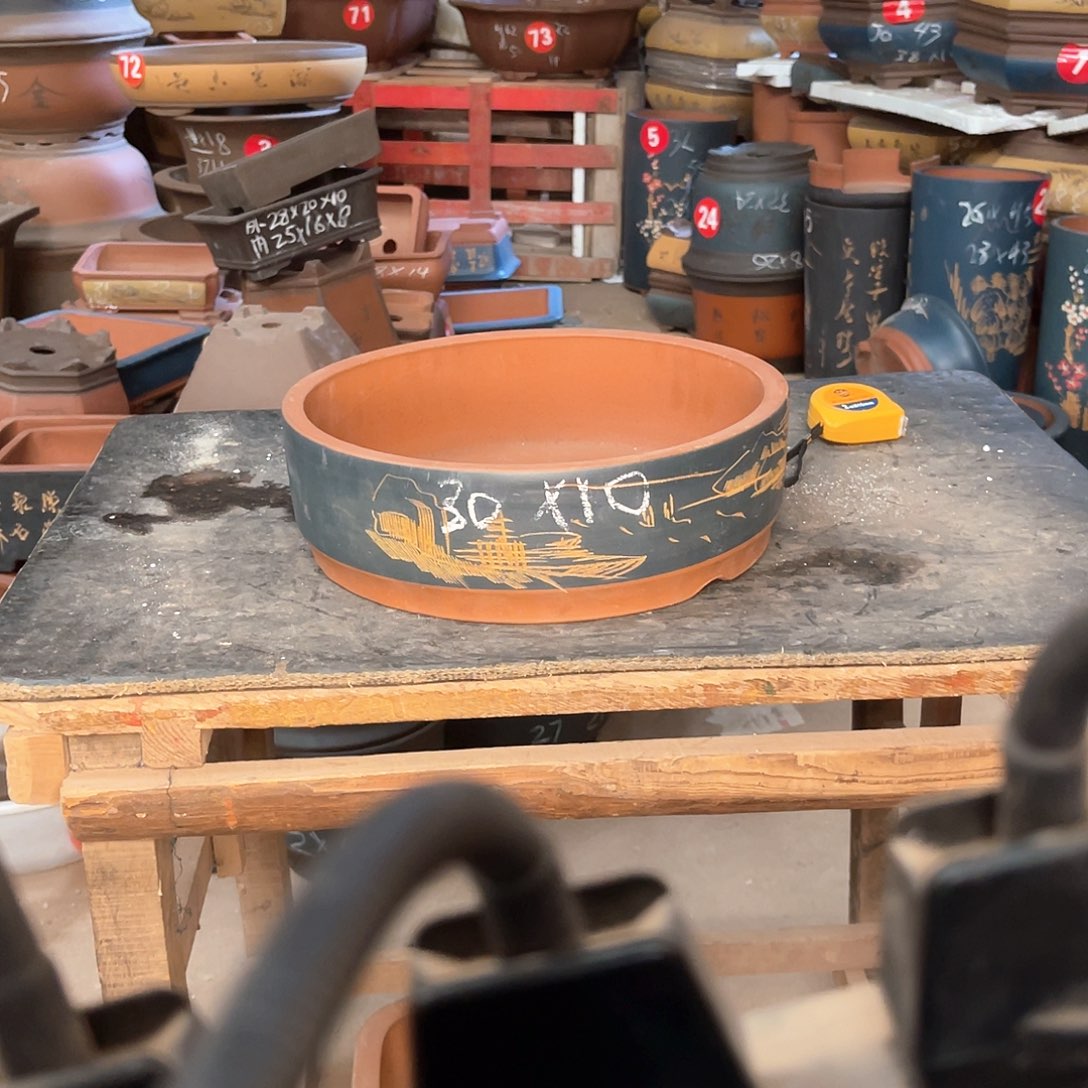 紫砂花盆水洗盆一个