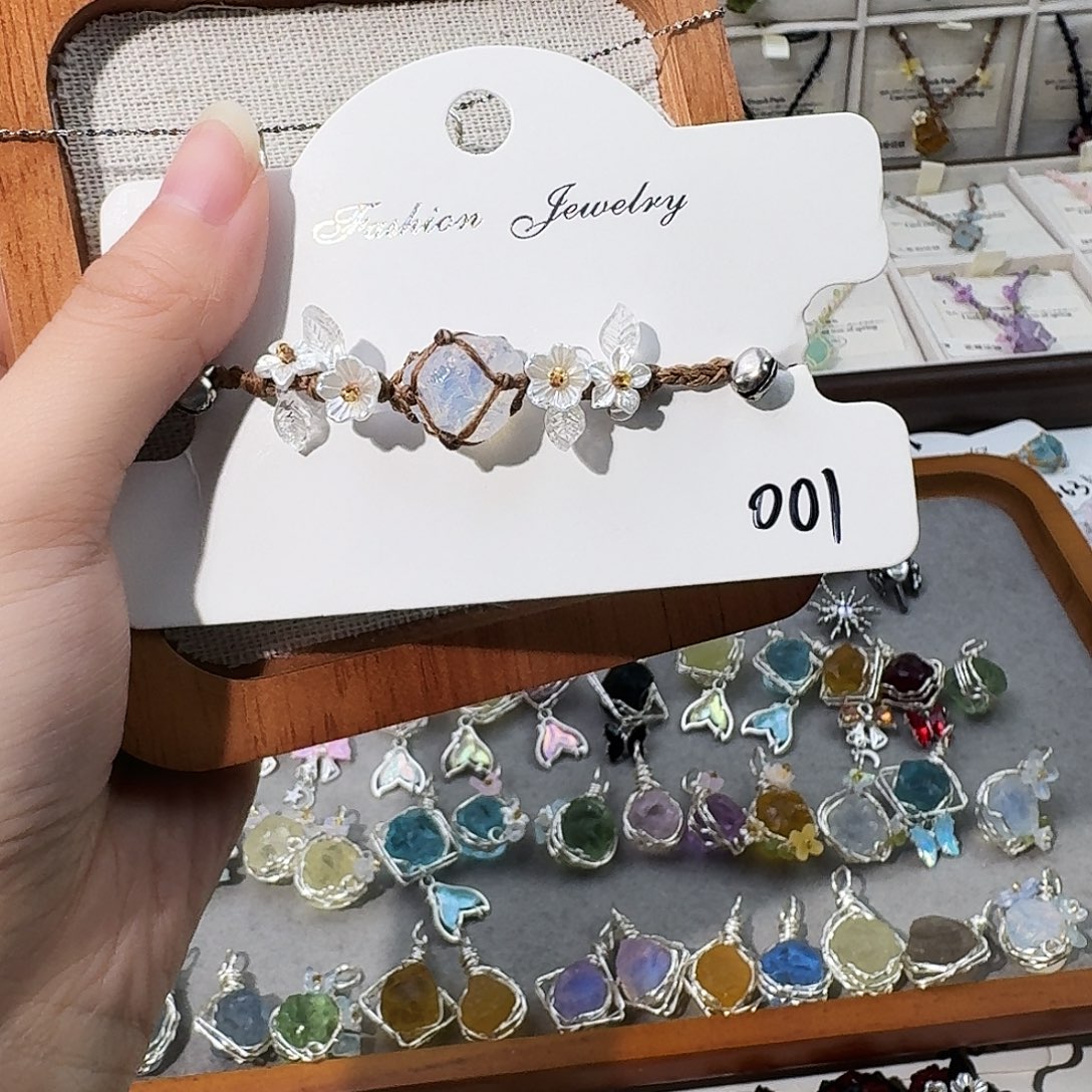 石英石纯铜手绳001