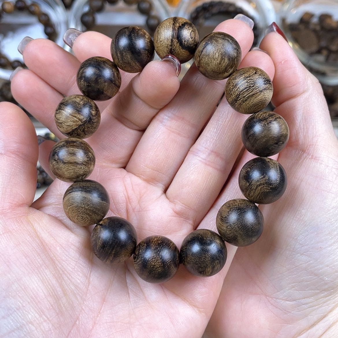 【闪购商品】沉香手串c越南芽庄白棋楠留疤