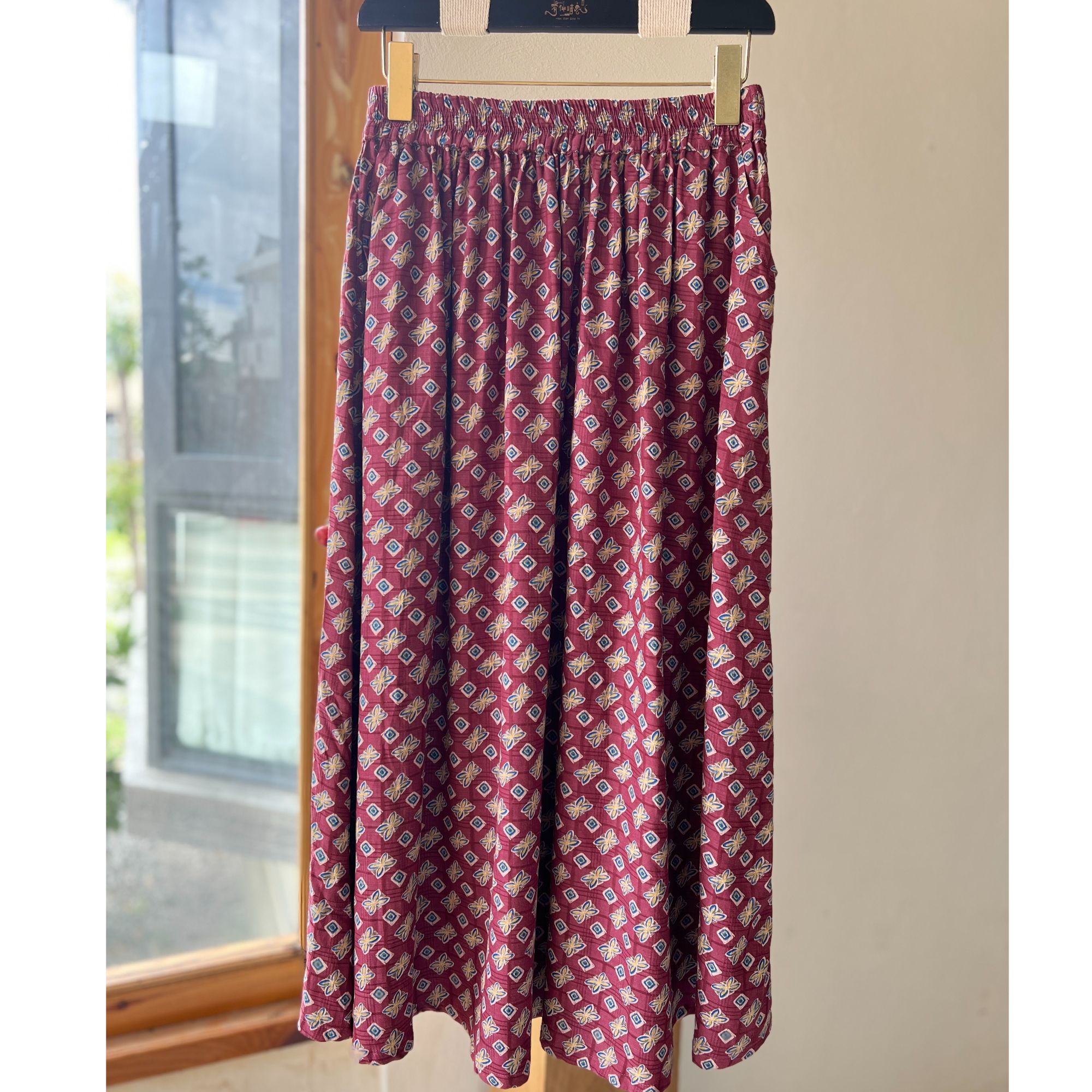 【以晴.高定】高端轻奢原生态茧壳柞蚕丝老料松紧腰半裙气质休闲