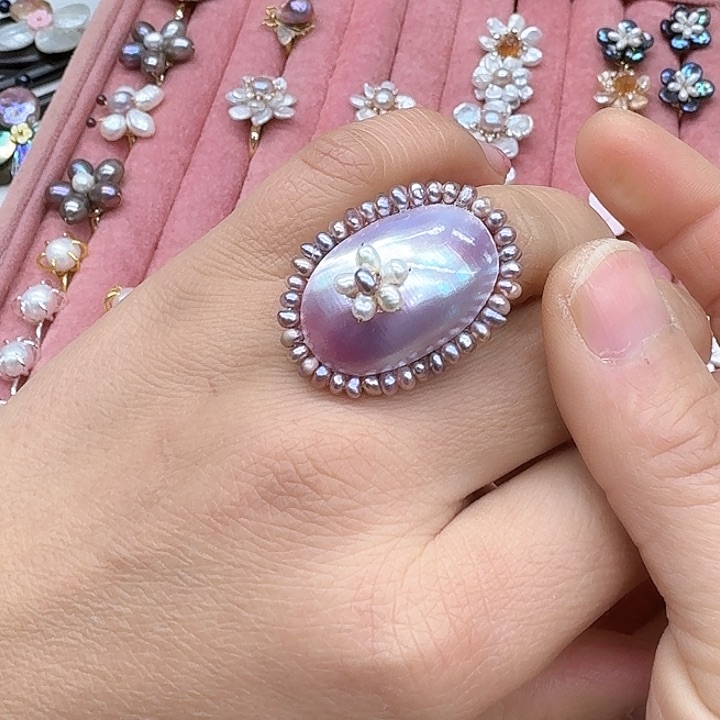 淡水珍珠珍珠银S925镶嵌