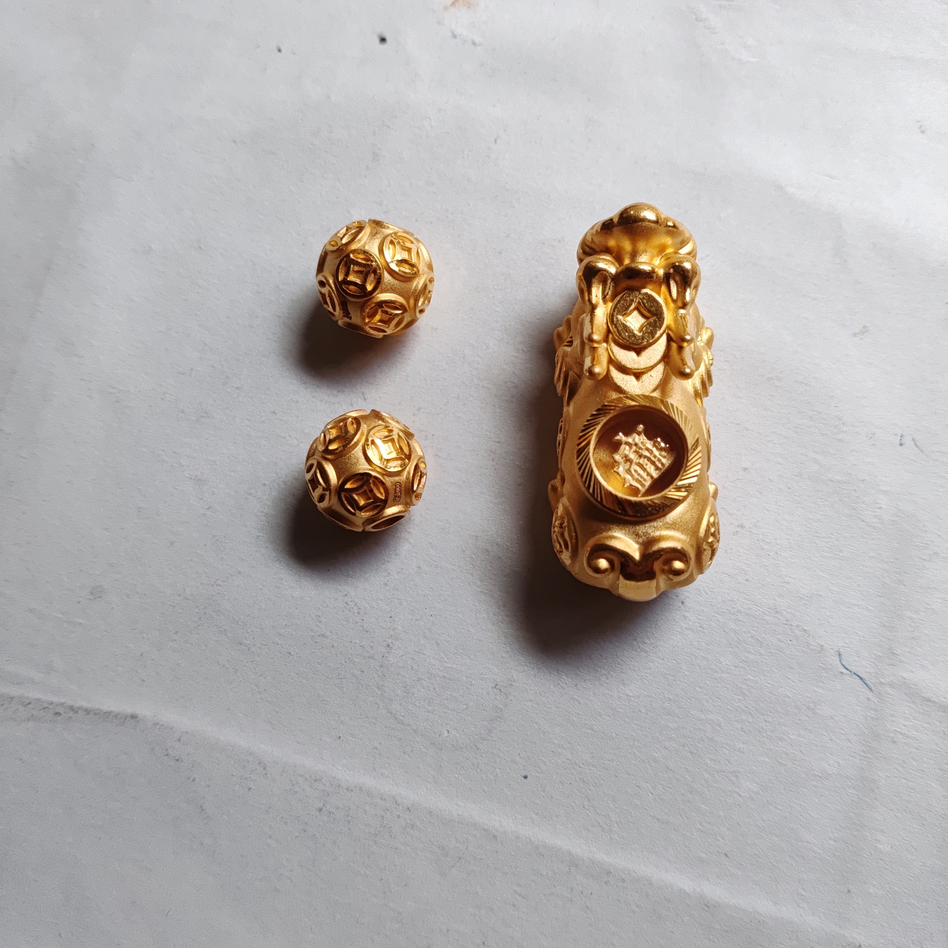 金元宝足金999貔貅珠子首饰