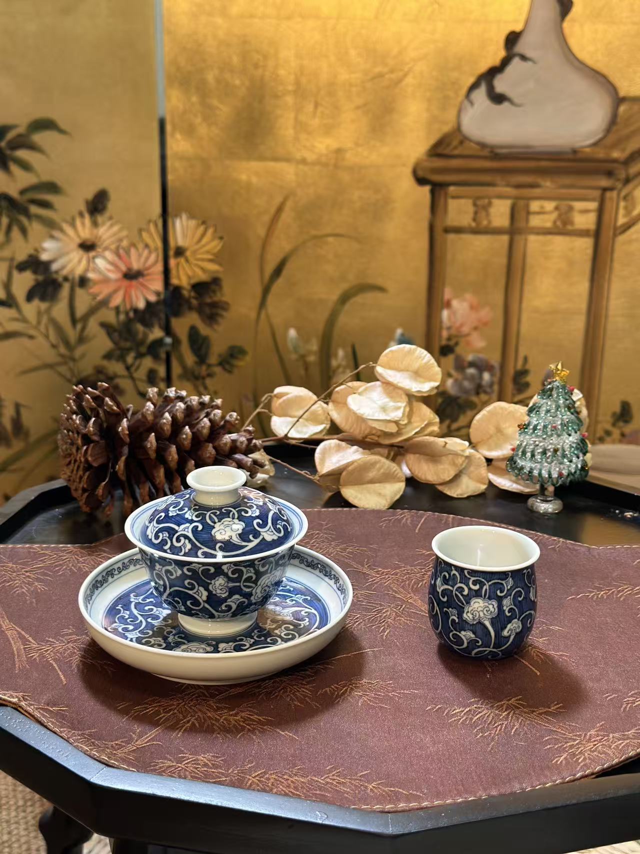 慢叩柴窑满地林芝纹套组