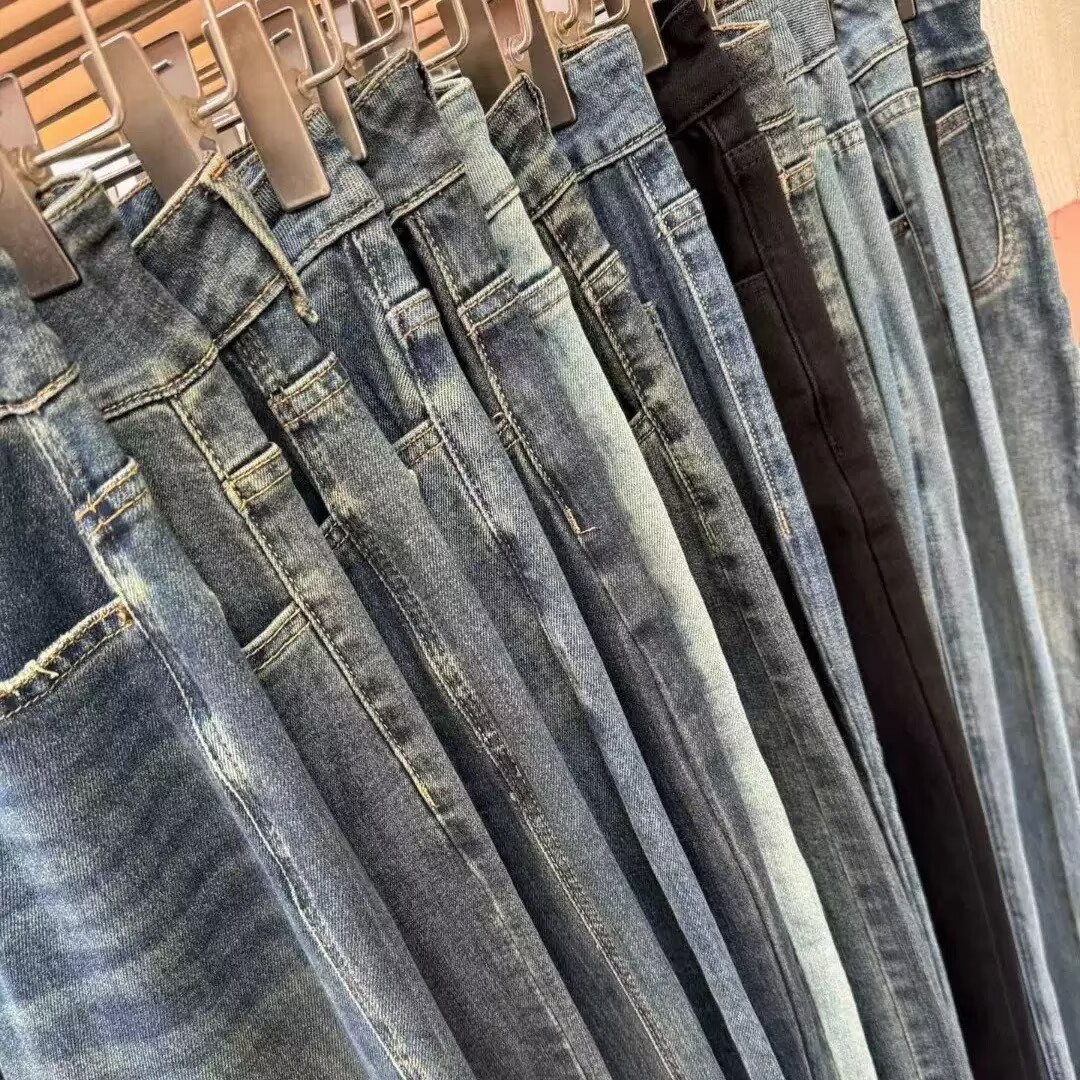 秋冬男士修身直筒裤水洗中腰百搭长裤