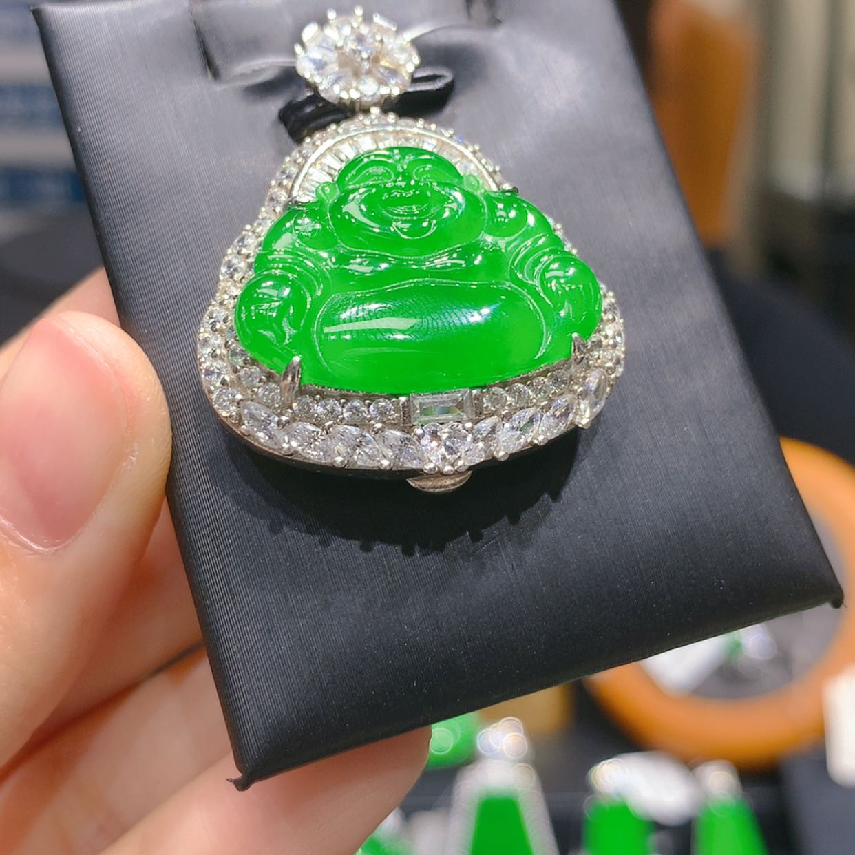 【闪购商品】颈饰银S925镶嵌翡翠3柒姐