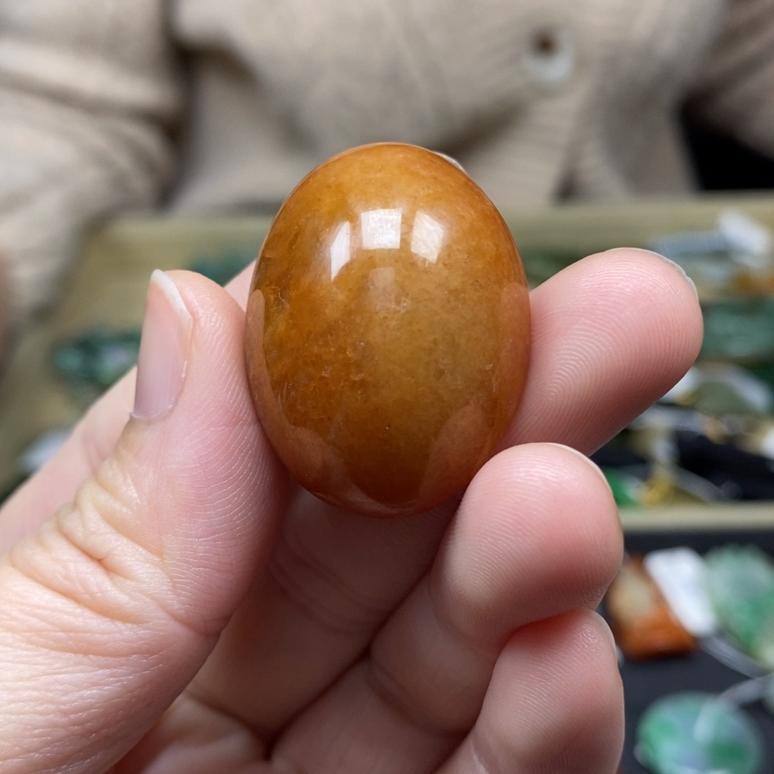 翡翠颈饰未镶嵌蛋面17号