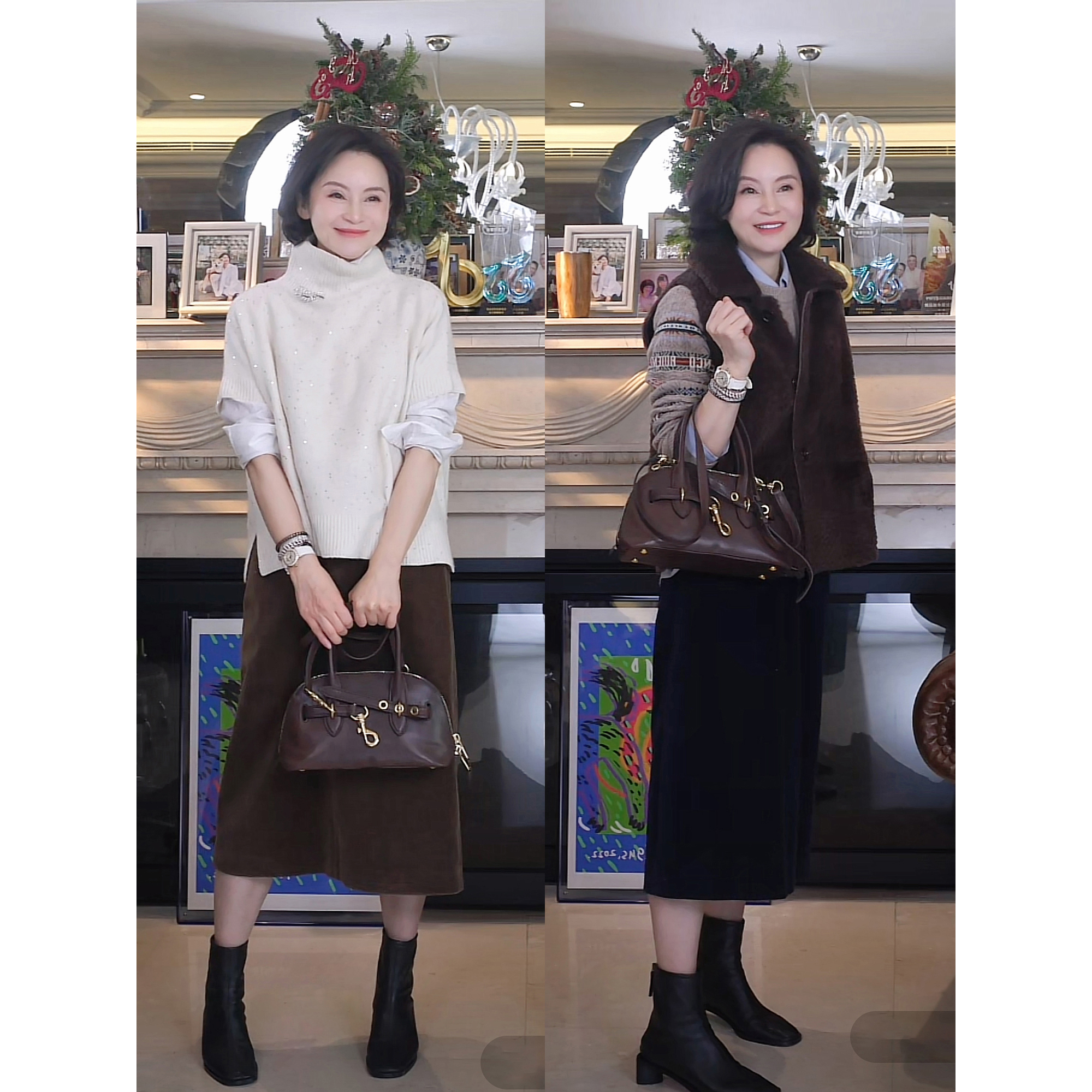 我是摩羯MIU系贝壳包 韩国植鞣小羊皮手提斜挎百搭保龄球包托特包