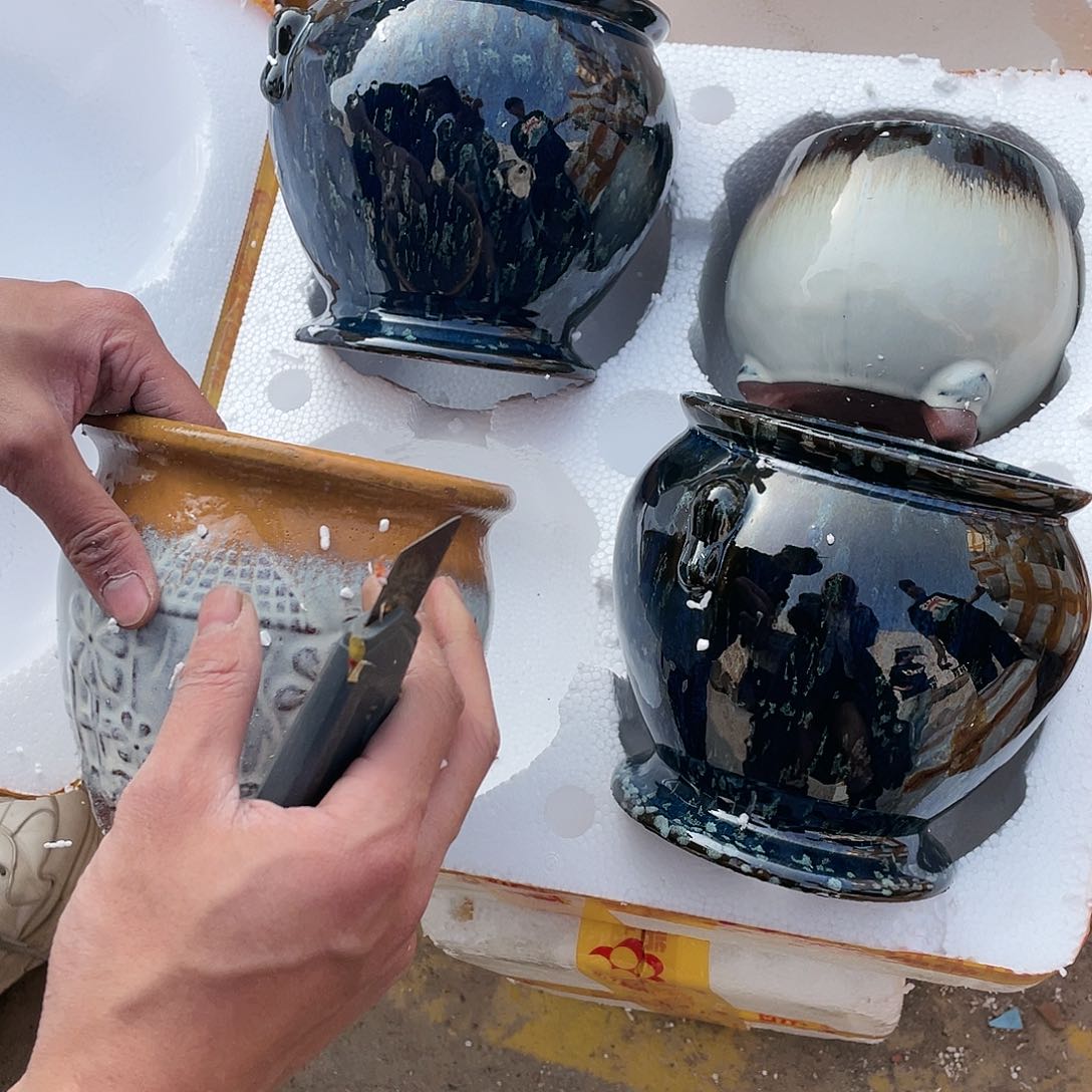 红陶宜兴紫砂花盆