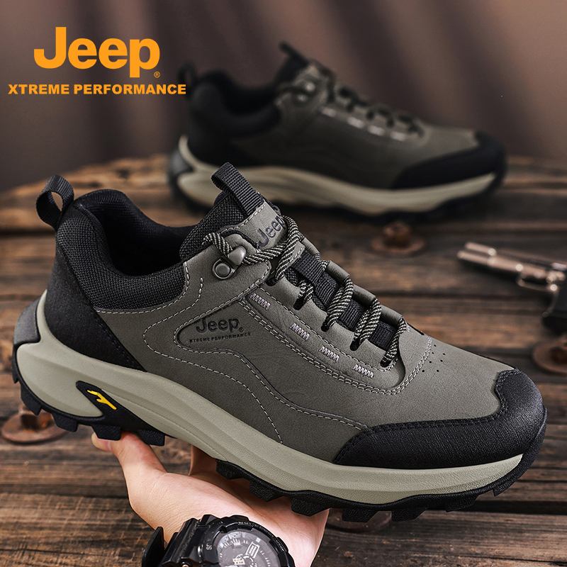 JEEP/吉普秋冬季男新款轻便运动旅游休闲鞋户外防滑登山鞋徒步鞋 