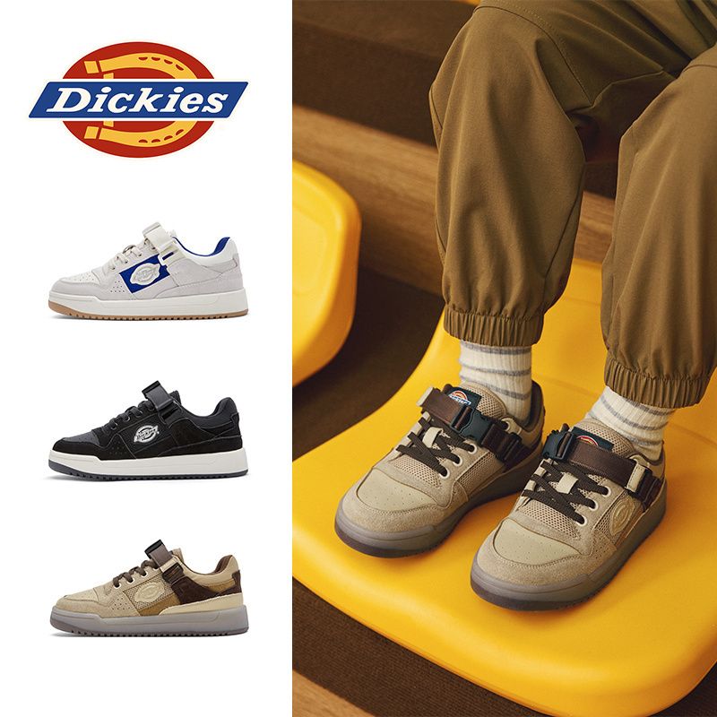 Dickies男童板鞋2025秋冬新款女中大童面包鞋防滑透气运动休闲鞋