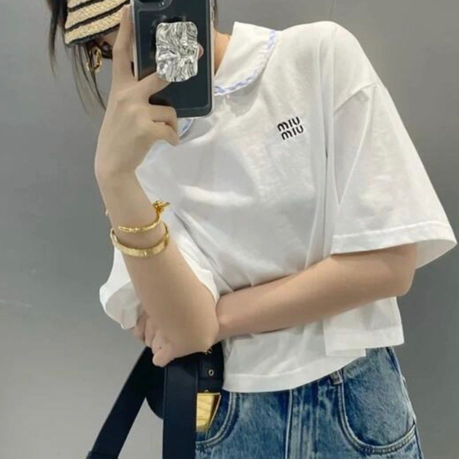 99新 MIU MIU/缪缪 短袖T恤/XS码/Xsp32886
