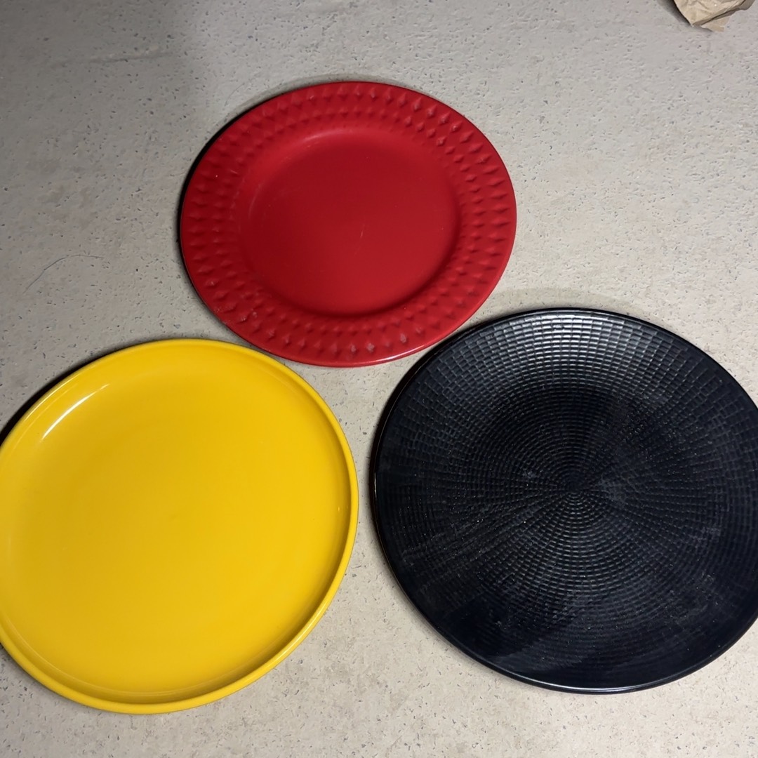 好***筐直播特惠八寸浅盘三支装微瑕