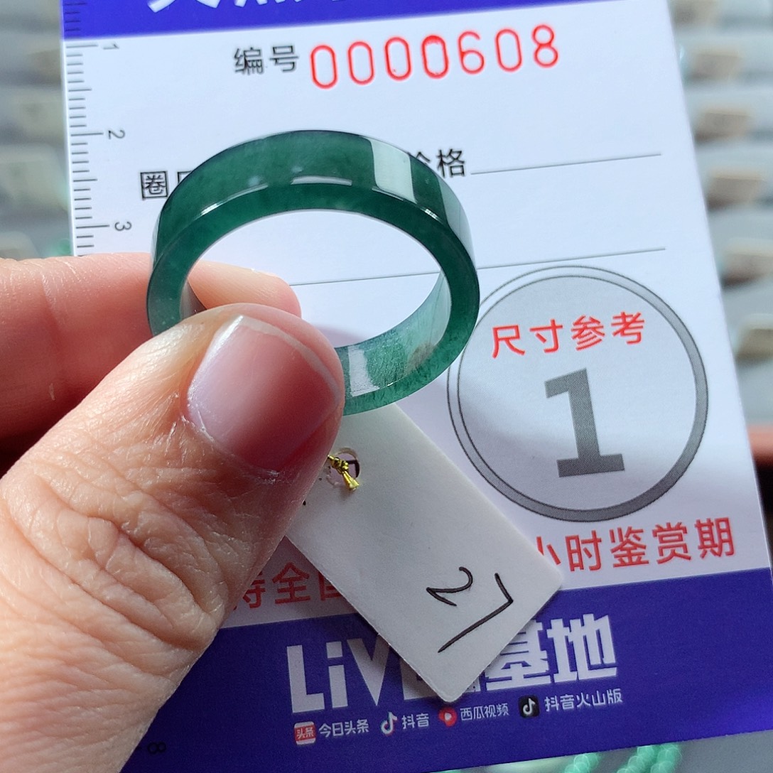 翡翠未镶嵌戒指27号