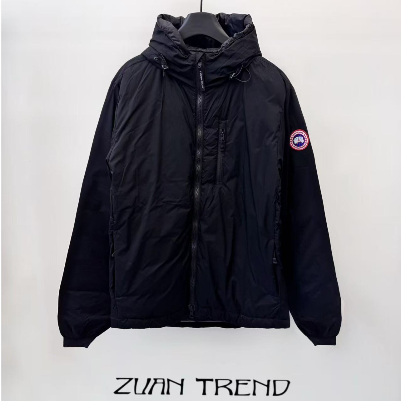 未使用 CANADA GOOSE Logo徽标连帽拉链长袖羽绒服