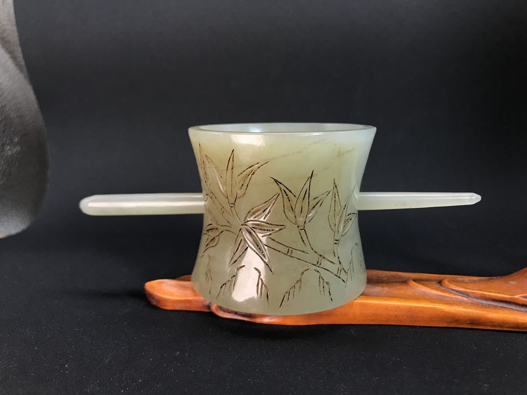 和田玉竹韵铭文发箍