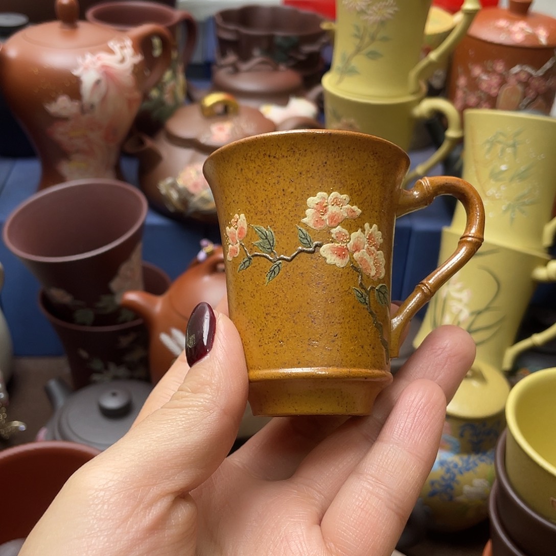 茶杯红泥紫砂主人杯60cc