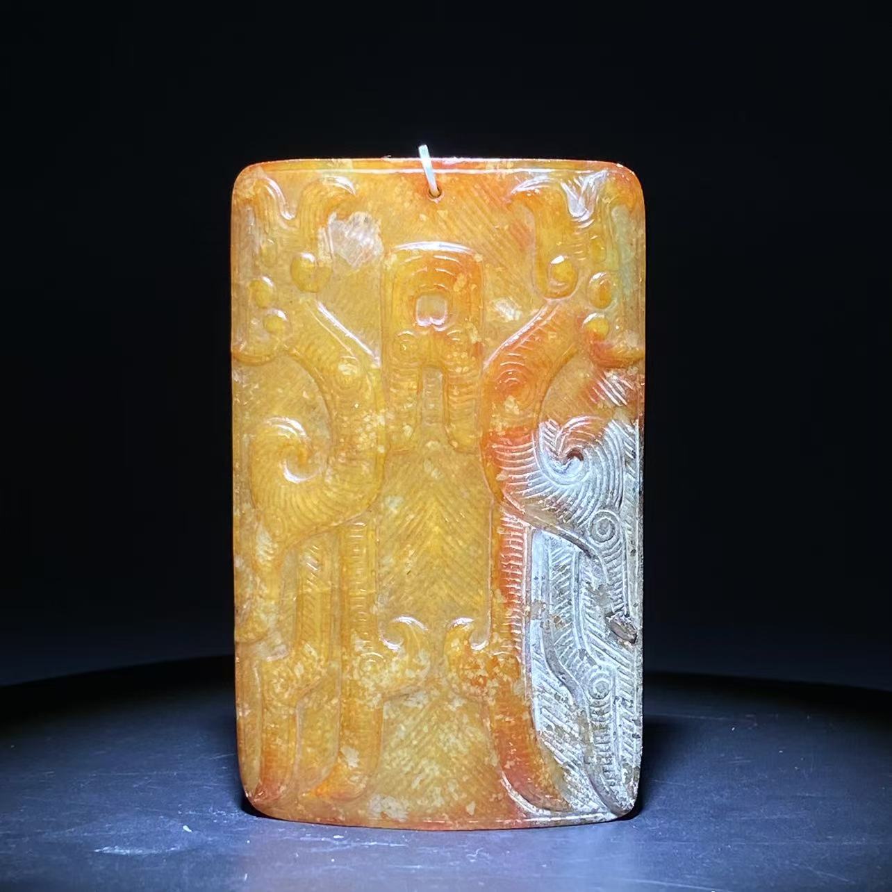 【明前】-和田玉兽面玉牌2510170010