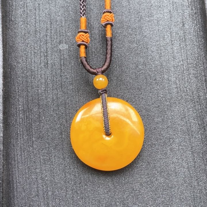 蜜蜡裸石未镶嵌蜜蜡扣子