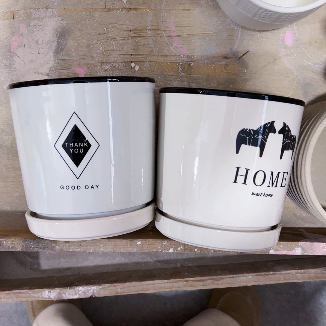 有孔，外贸尾单陶瓷花盆凑单10米包邮