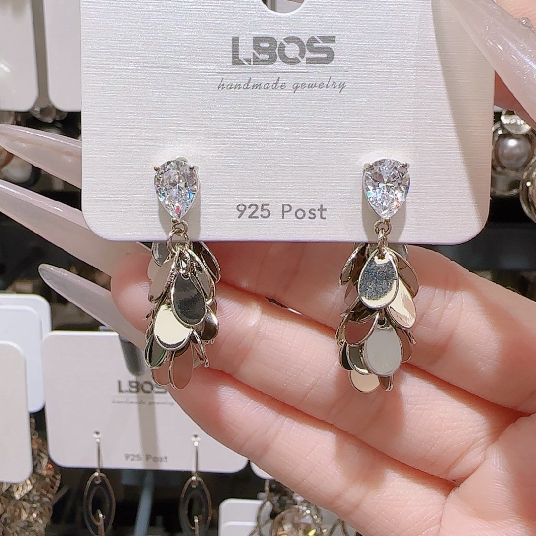 锆石铜合金925银耳环