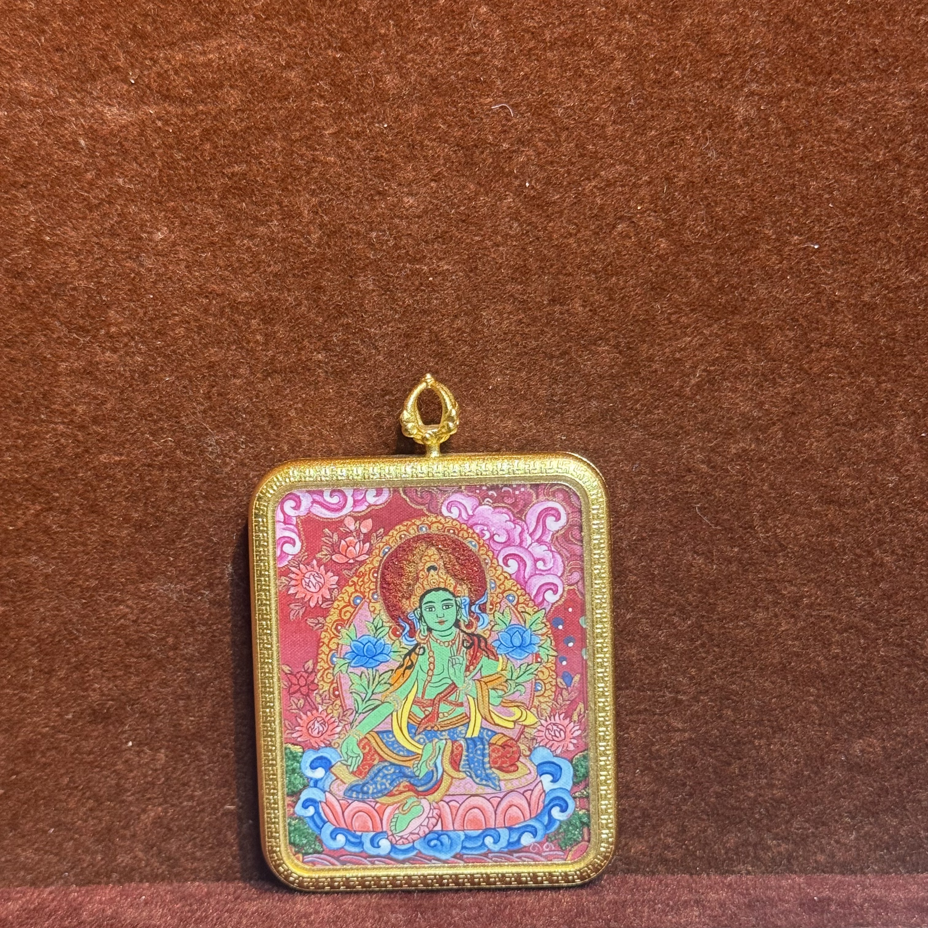 绿度母-纯手绘唐卡