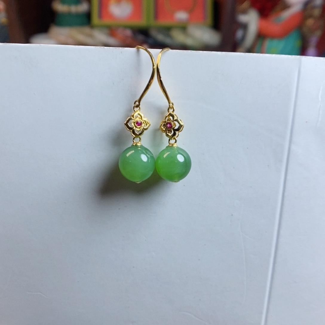 和田玉手链18K金镶嵌