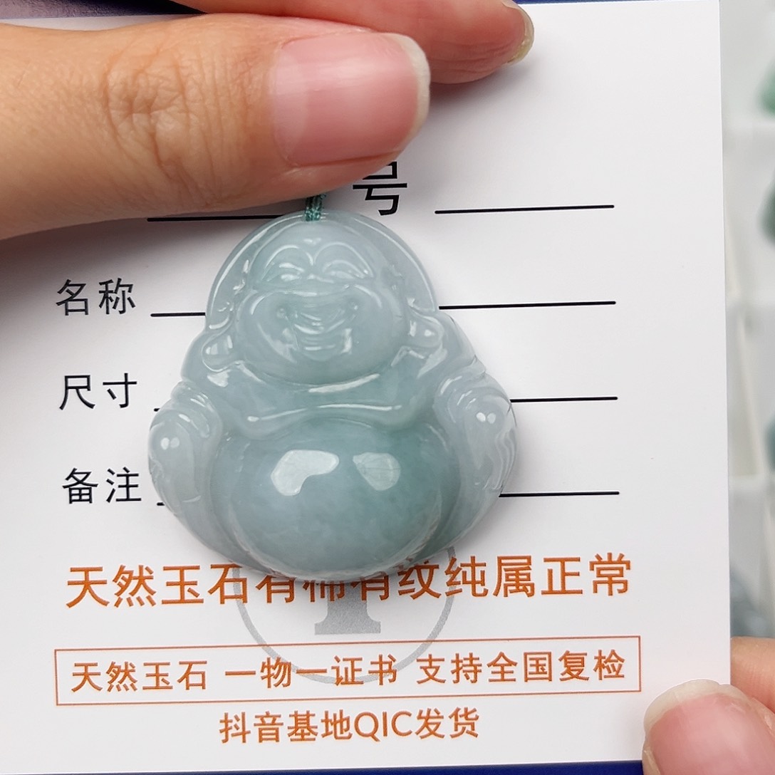翡翠颈饰未镶嵌L****e佛公