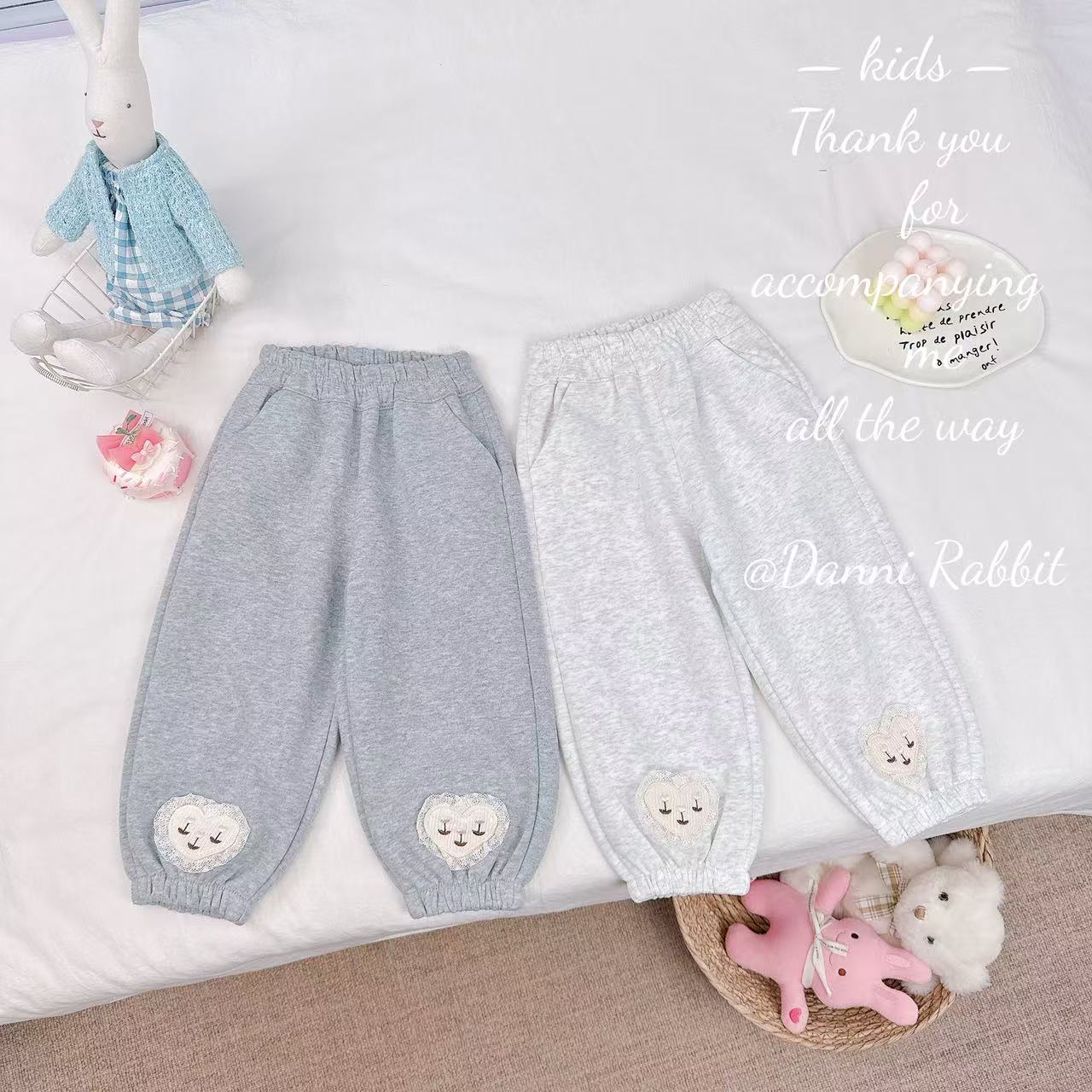 【Dannirabbit】*简单百搭+花边爱心*女童裤子 D-A262