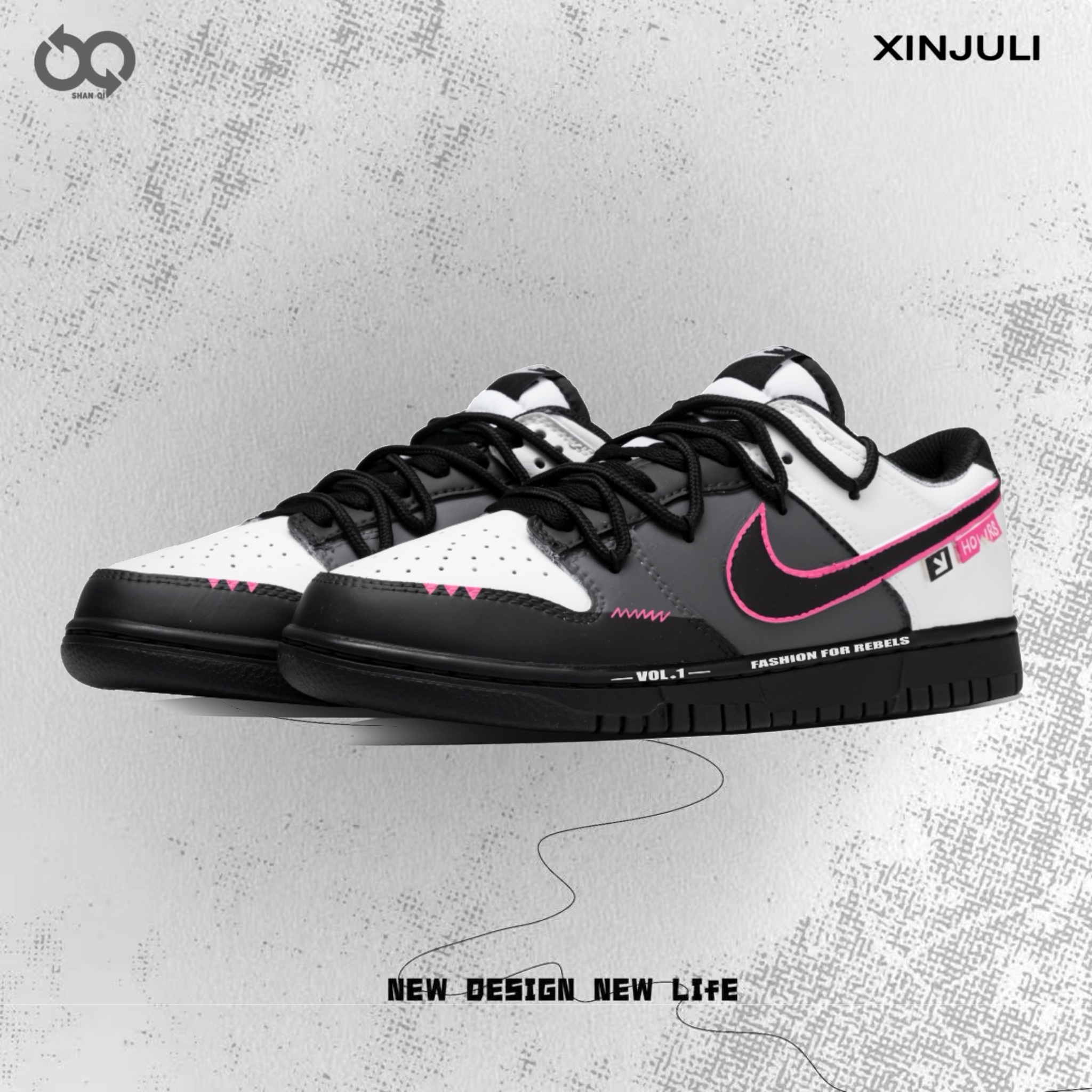 NIKE/耐克【定制球鞋】Nike Dunk 谜粉 极简潮流 舒适百搭 文艺风 