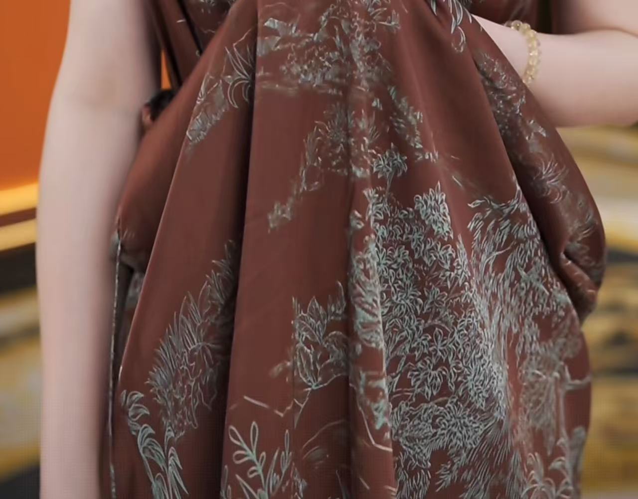 【送腰带】杭州原版正品2025夏季新款减龄高级感 美拉德连衣裙女