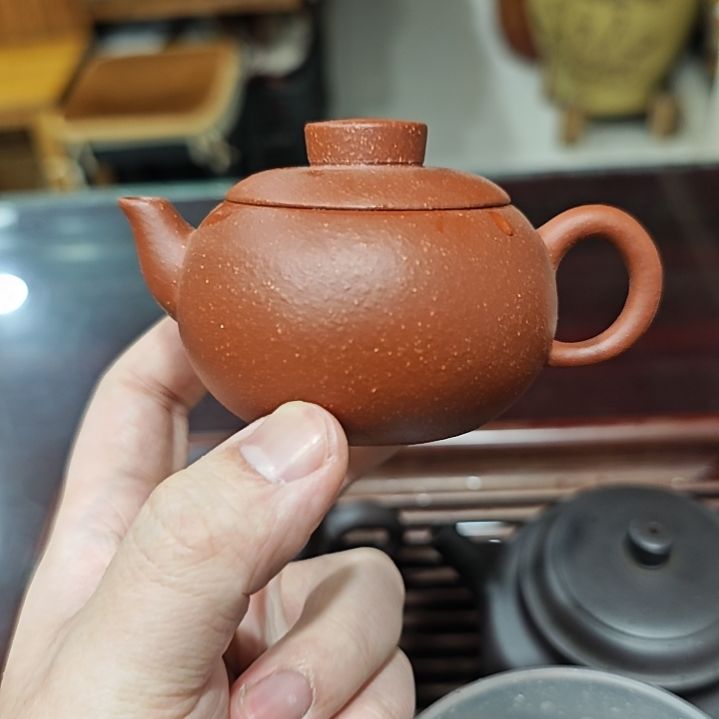 紫砂茶壶西****岛红降坡2号巨轮120cc