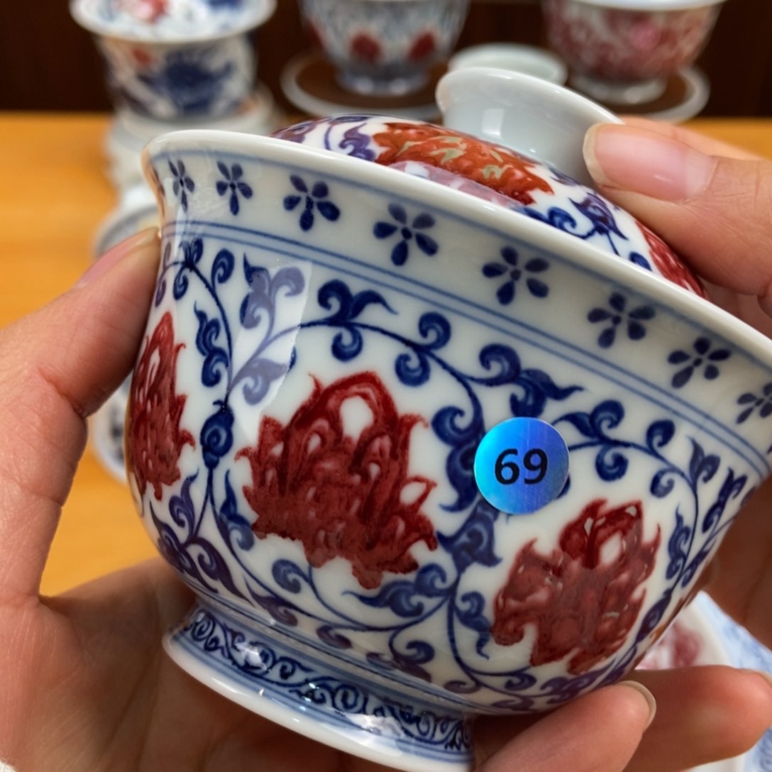 手绘现代茶具非古董