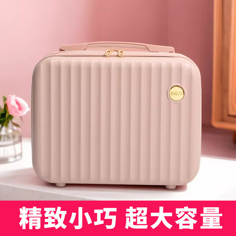 （帝柏）复古时尚款便携手提化妆箱 迷你精致行李箱收纳箱子8861L