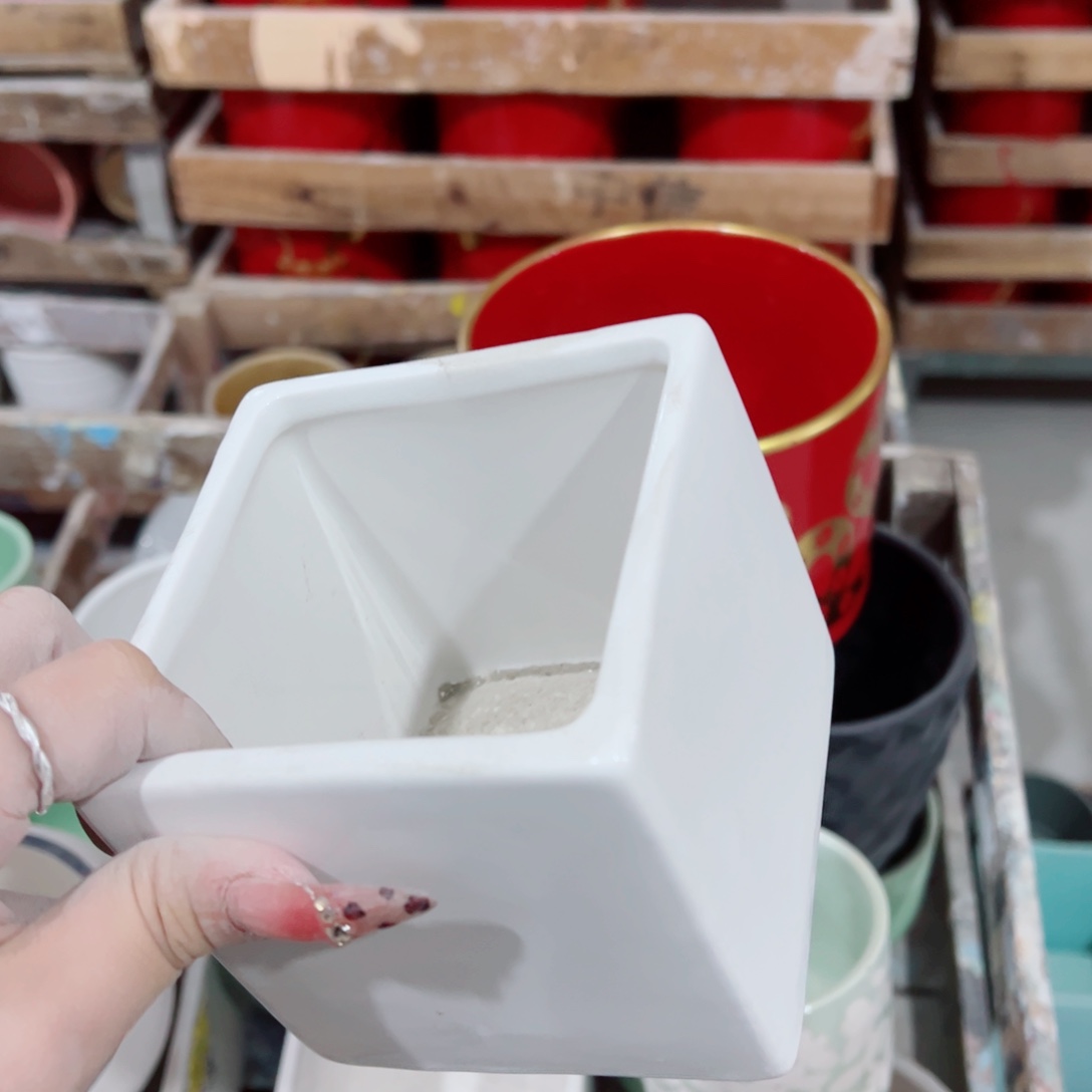 有孔，陶瓷花盆满10米包邮发货