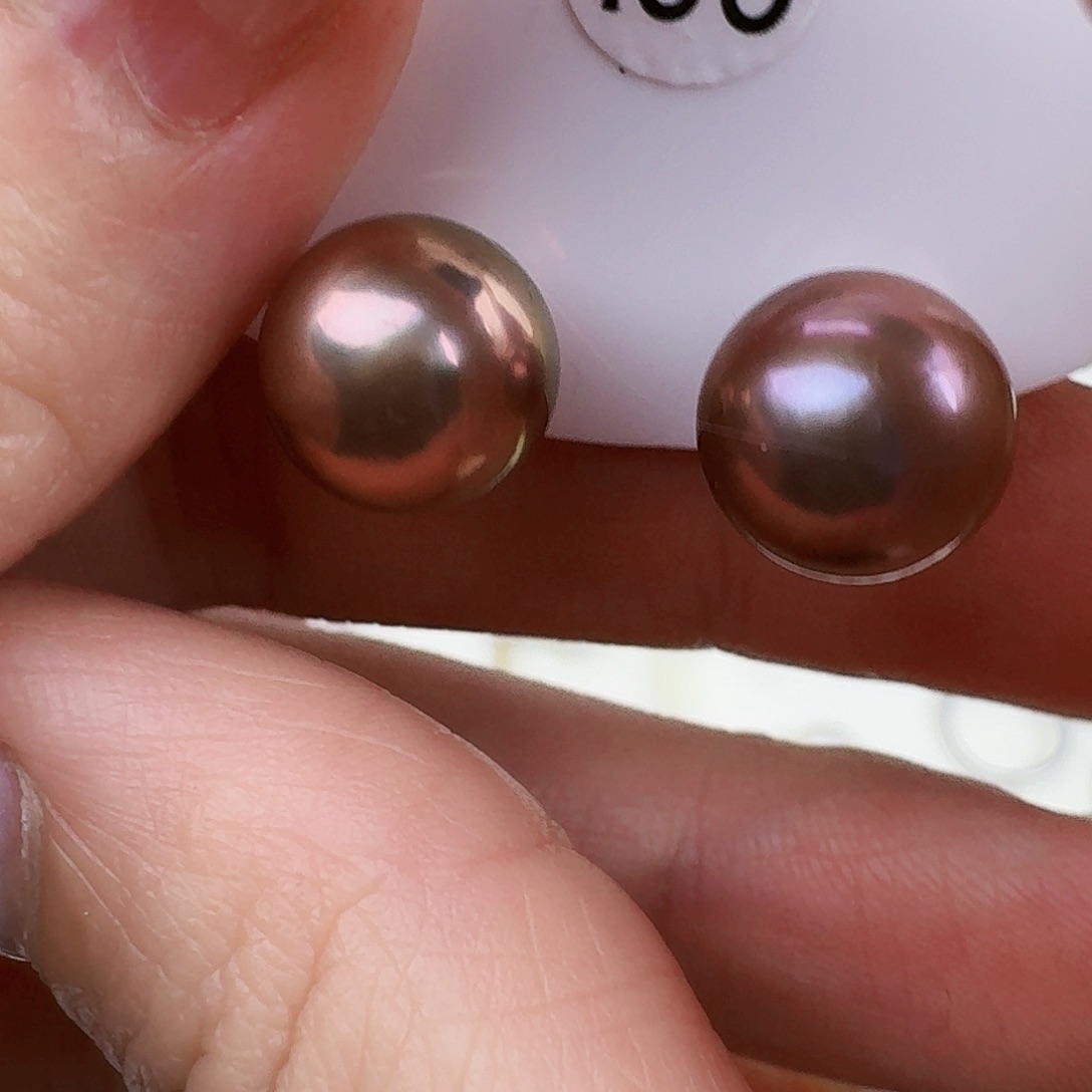 淡水珍珠耳饰银S925镶嵌