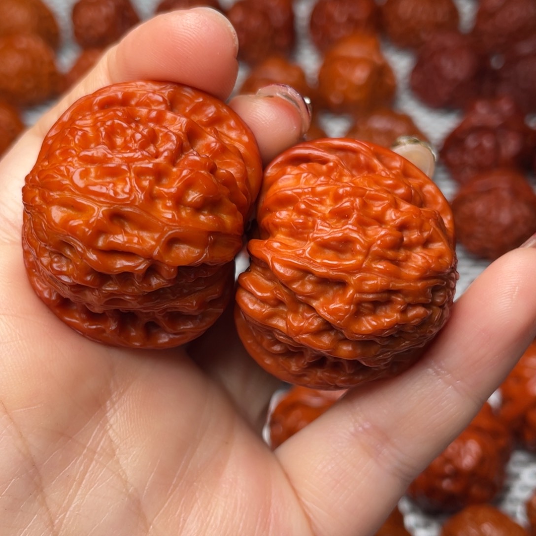 桃核吊坠文玩核桃 手把件 磨盘 40