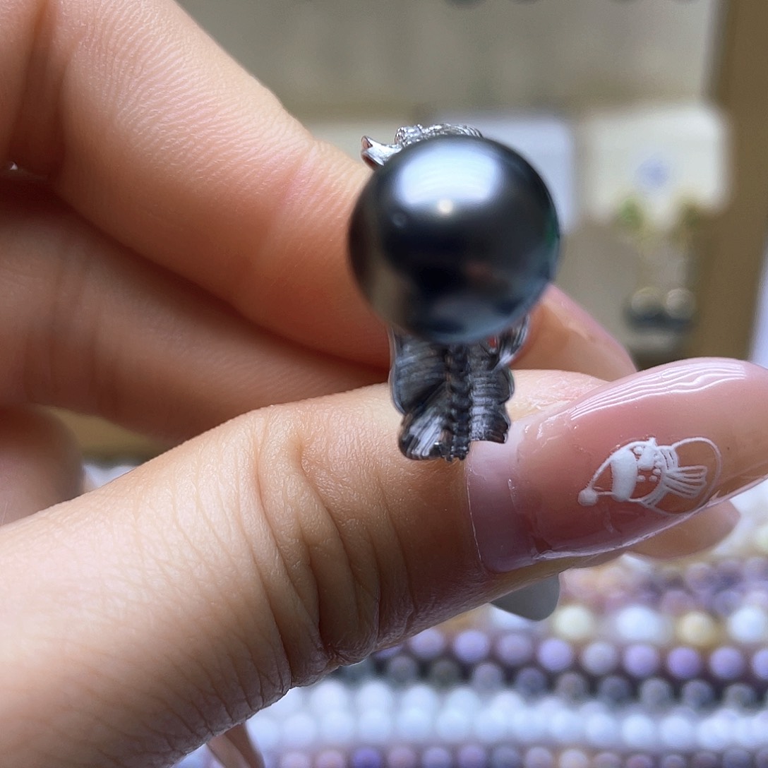 海水珍珠戒指银S925镶嵌